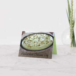 Pistachio Cream Paj Recept på ett anteckningskort