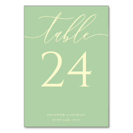 Pistachio & Cream Simple Elegant Seating Bordsnummer