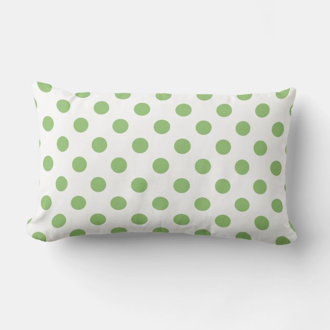 Pistachio Grönt Polka dots Circles Lumbarkudde (Framsida)