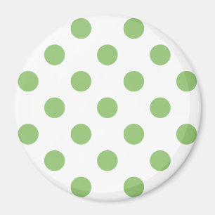 Pistachio Grönt Polka dots Circles Magnet