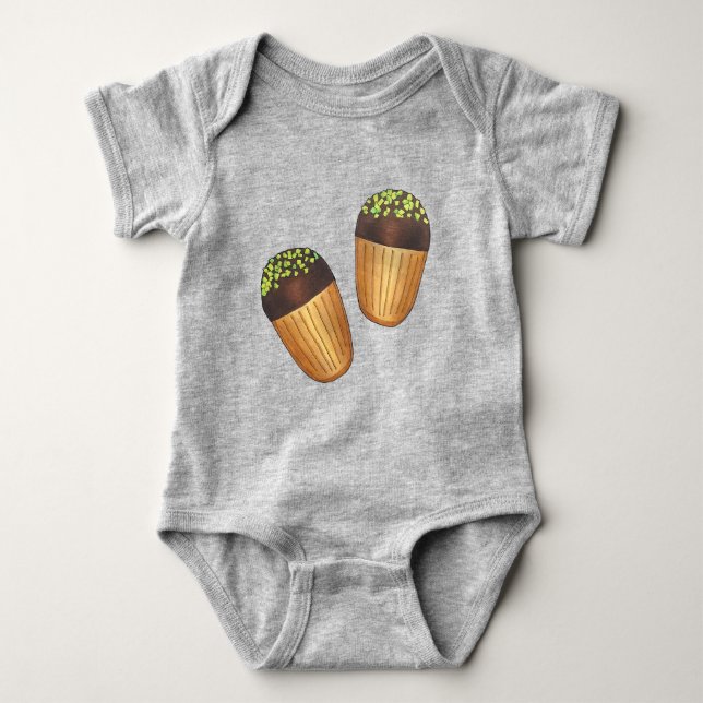 Pistachio Madeleines Fransk Pastries Baking T Shirt (Framsida)