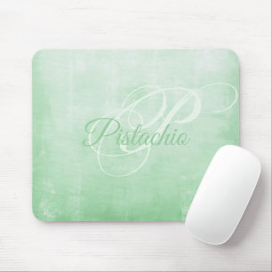Pistachio mjuk Grått-rustik Abstrakt monogram Musmatta