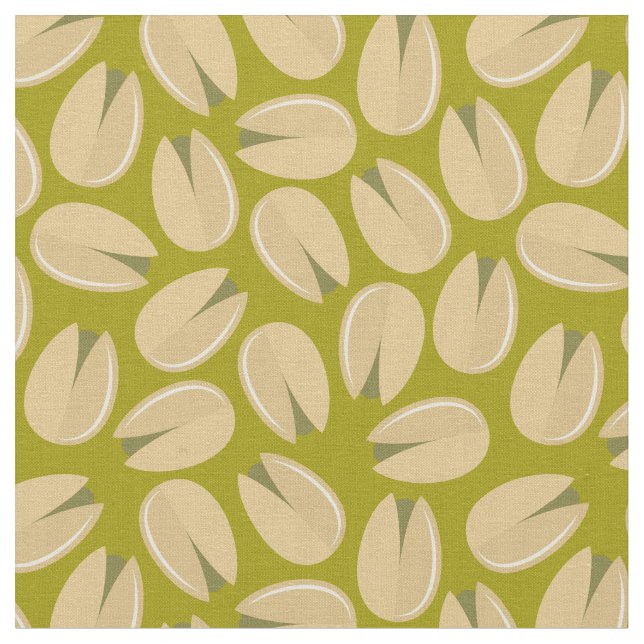 Pistachio Nöt Mönster Tyg (Närbild)