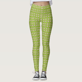 Pistachio Nöt Seamless Mönster Leggings