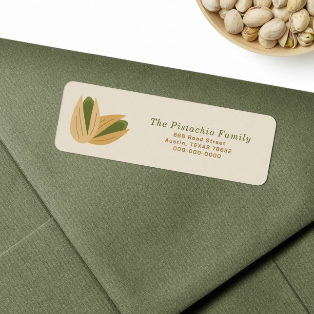 Pistachio Return-adressetikett Returadress Etikett (Pistachio Return Address Label)