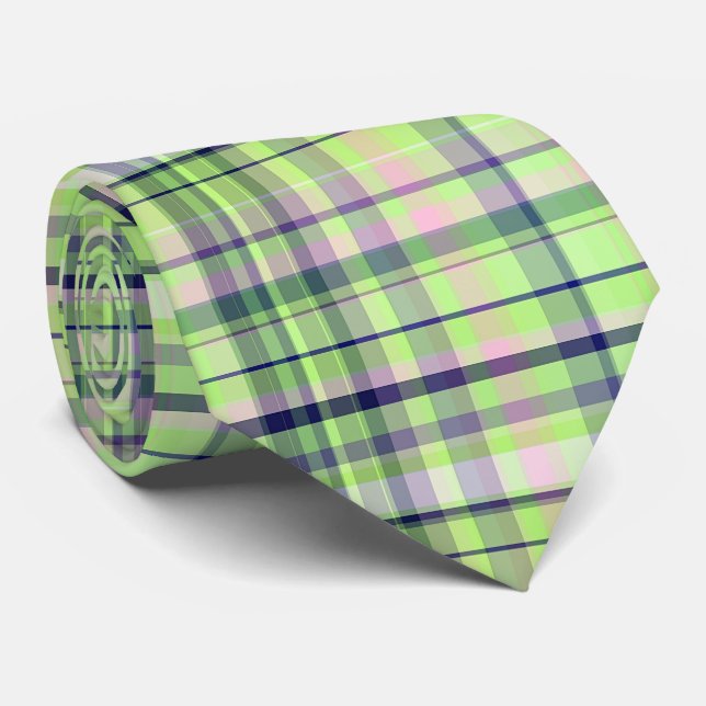 Pistachio Rosa Navy Wht Preppy Madras Slips (Rullad)