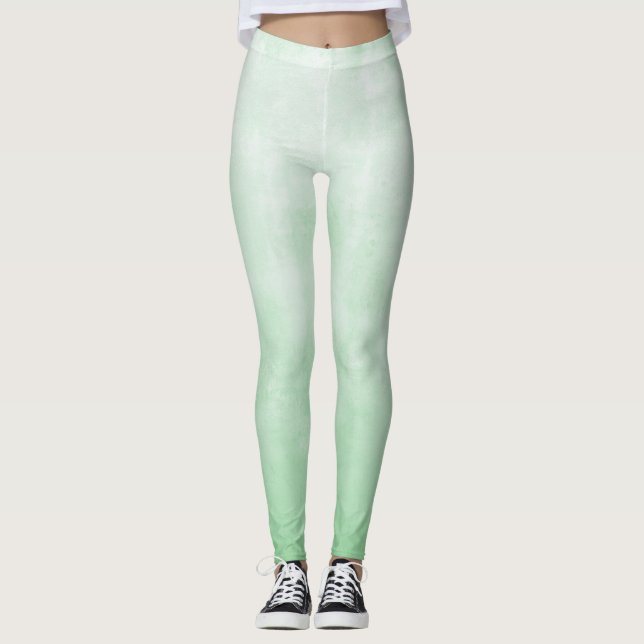 Pistachio White rustic ombre Leggings (Framsida)
