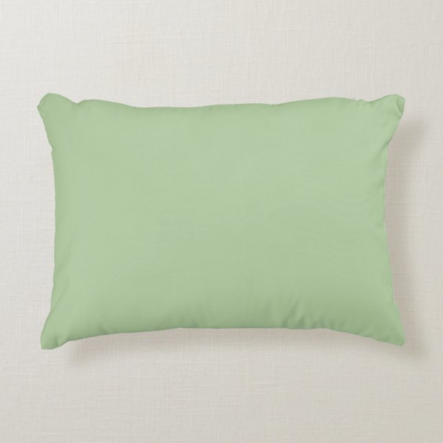 Pistagegrön Färg Enkel Ljus Pastell Design  Prydnadskudde (Framsidan)