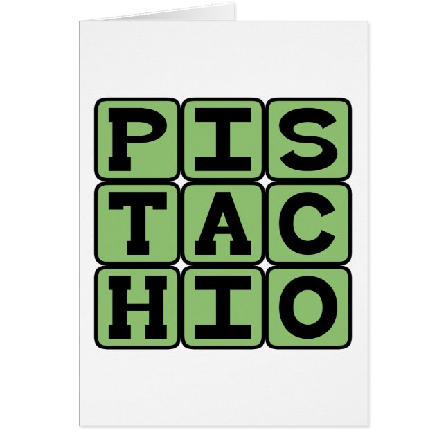 Pistaschförnötter Hälsningskort (Framsidan)