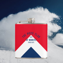 Piste Klubb Red Navy Peak Anpassningsbar Winter Sk