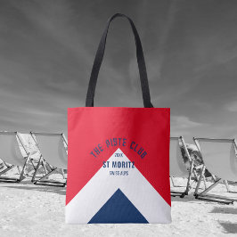 Piste Klubb Red White Navy Peak Anpassningsbar Ski Tygkasse