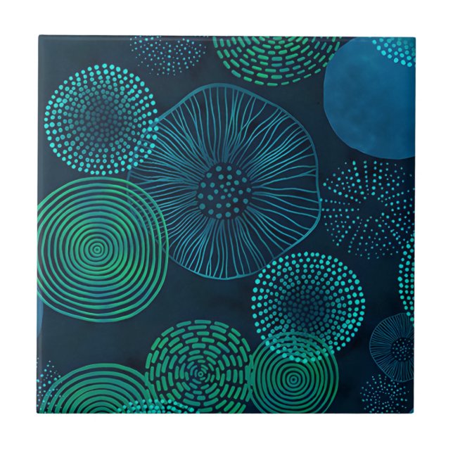 Pistelstenar i handflatan löv kakelplatta (Framsidan)