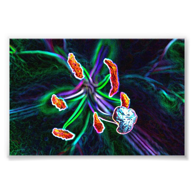  Pistilo de flor con efecto abstracto Fototryck (Framsidan)