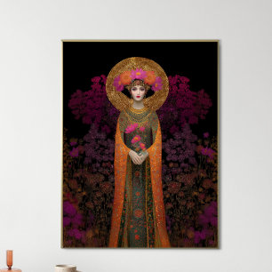 Pistis Sophia Art nouveau Print: Guld Lila Poster