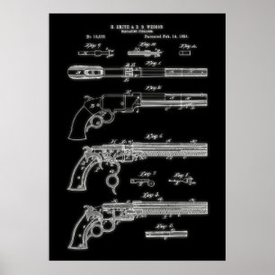 Pistol 1854-patent poster