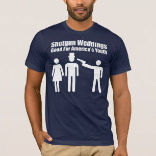 Pistol Bröllop, vitt T Shirt