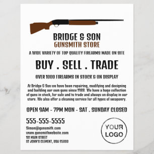 Pistol Design, Gunsmith, Gunstore Advertising Reklamblad