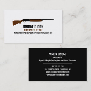 Pistol Design, Gunsmith, Gunstore Visitkort