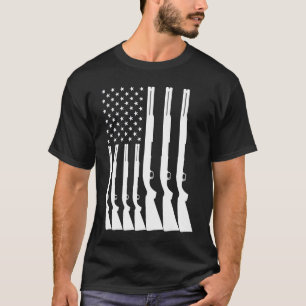 Pistol Flagga 2:a ändring Pro Gun-Höger T Shirt