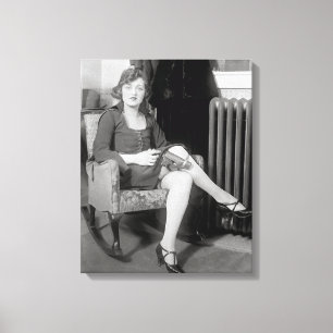 Pistol Gömt i Garter, 1922 Canvastryck