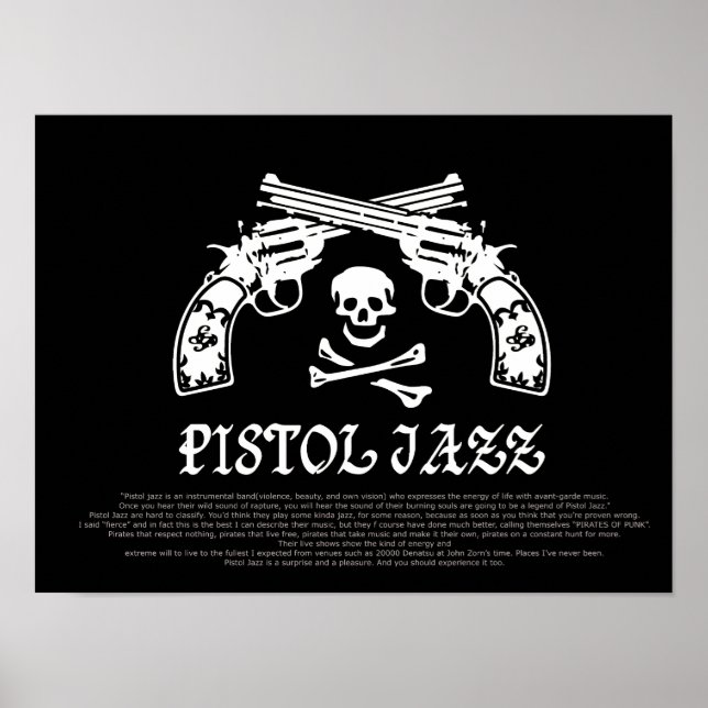 PISTOL JAZZ LOGO ポスター POSTER (Framsidan)