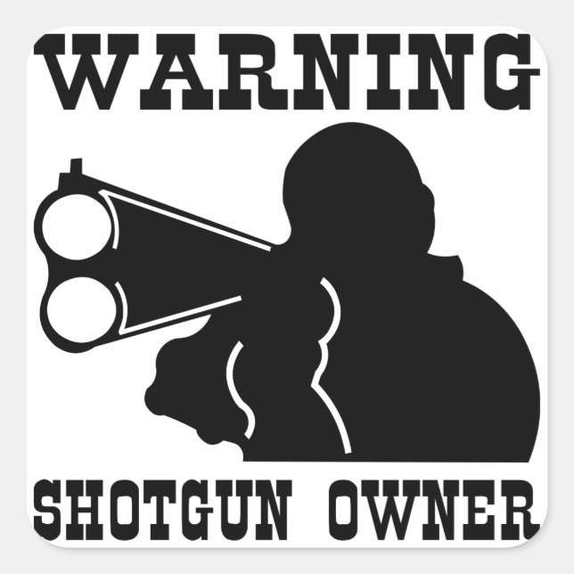 Pistol Owner Fyrkantigt Klistermärke (Framsida)