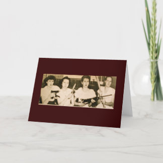 Pistol Packing Mamma Greeting Card Kort