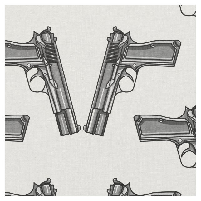 Pistoler, Handgun Illustration Tyg (Närbild)