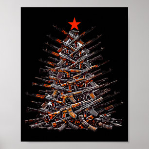Pistoler Julgran Rolig Jul 2025 För Vapenälskare Poster