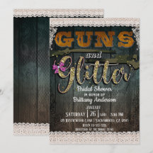 PISTOLER OCH GLITTER Träspets Rustik Bröllopsfesti