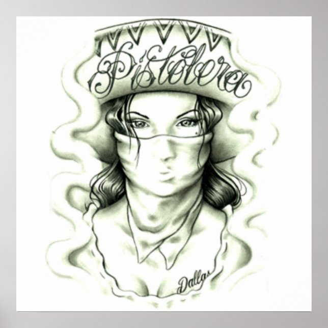 pistolera tattoo motif poster (Framsidan)