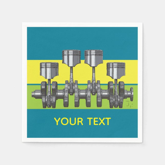 Piston Crankshaft Pappersservett (Framsidan)