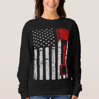 Piston Patriotic Mechanic American Flagga Tee