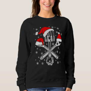 Piston Wrench Santa Hat Car Mechanic Ugly Christma T Shirt