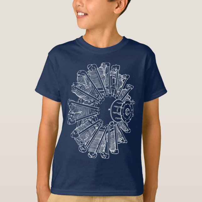 Pistongmotor T Shirt (Framsida)
