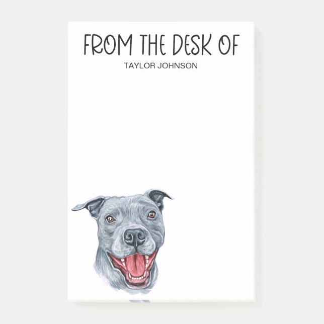 Pit Bull Älskare Post-it Block (Framsida)