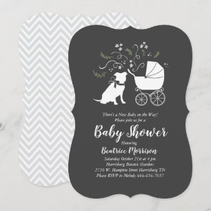 Pit Bull Baby Shower Gender Neutral Pitbull Invita Inbjudningar
