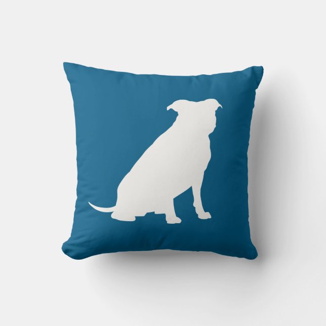 Pit Bull Baby Shower Hund Pitbull Blue Boy Kudde (Framsida)