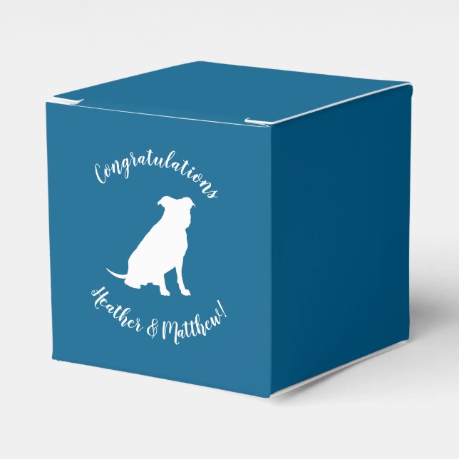 Pit Bull Baby Shower Hund Pitbull Blue Boy Presentaskar (Framsidan Sidan)