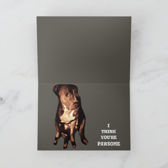 PIT BULL BIRTHDAY GREETY Card Kort (Inuti)