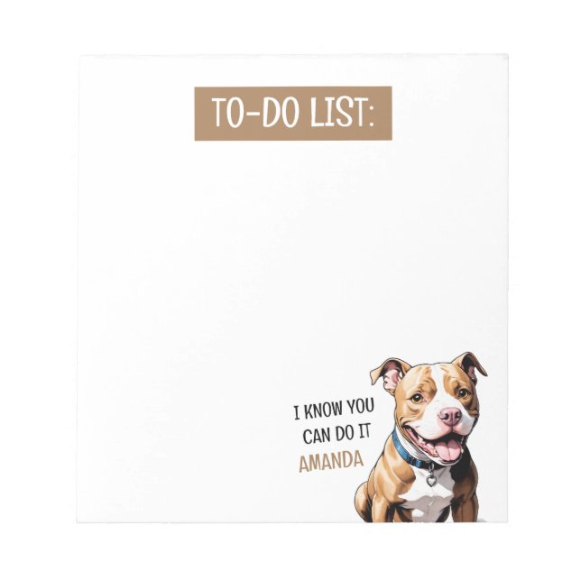 Pit Bull Dog Älskare Anteckningsblock (Framsida)