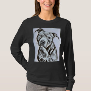 Pit Bull Dog Älskare en vacker, blå näsduk T Shirt
