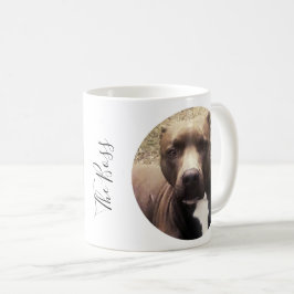 Pit Bull Dog Anpassningsbar Pet Photo Kaffemugg