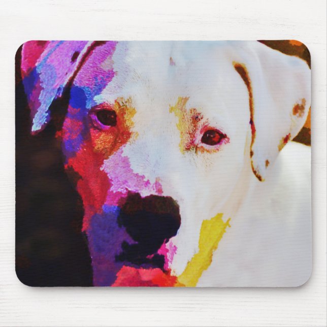 Pit Bull Dog Art Mouse Pad Musmatta (Framsidan)