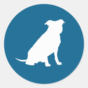 Pit Bull Dog Baby Shower Blue Boy Pitbull Runt Klistermärke
