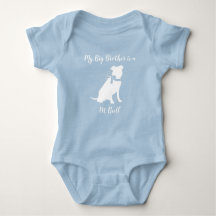 Pit Bull Dog Baby Shower Blue Boy Pitbull