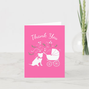 Pit Bull Dog Baby Shower Blue Boy Pitbull Tack Kort