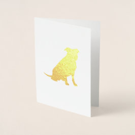Pit Bull Dog Baby Shower Gender Neutral Folierat Kort