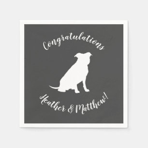 Pit Bull Dog Baby Shower Gender Neutral Pappersservett