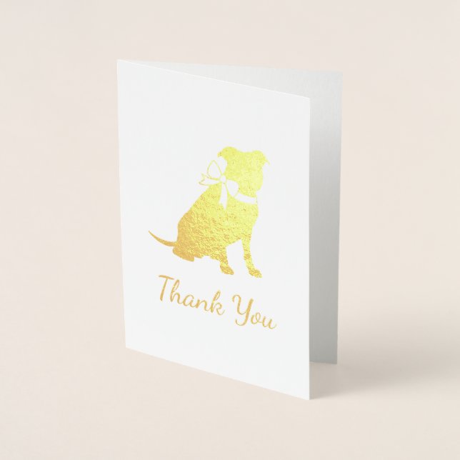 Pit Bull Dog Baby Shower Gender Neutral Pitbull Folierat Kort (Framsida)